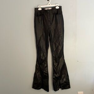 Hollister Fit and flare faux leather pants